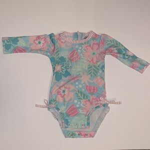 Ruffle butts Rash Guard Swim Suit - Monogram BMR - 6-12M
